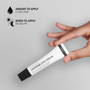 Instructions on how to use Caffeieen Eye Cream