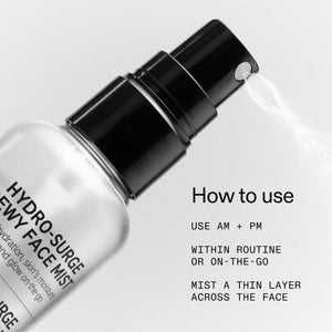 How to use AM+ PM within routine, or on the go. Mist a thin layer across the face