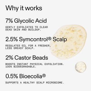 Ingrediens in Glycolic Acid Exfoliating Scalp Scrub