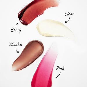 Goops of Tripeptide Lip Balm with annotated shade