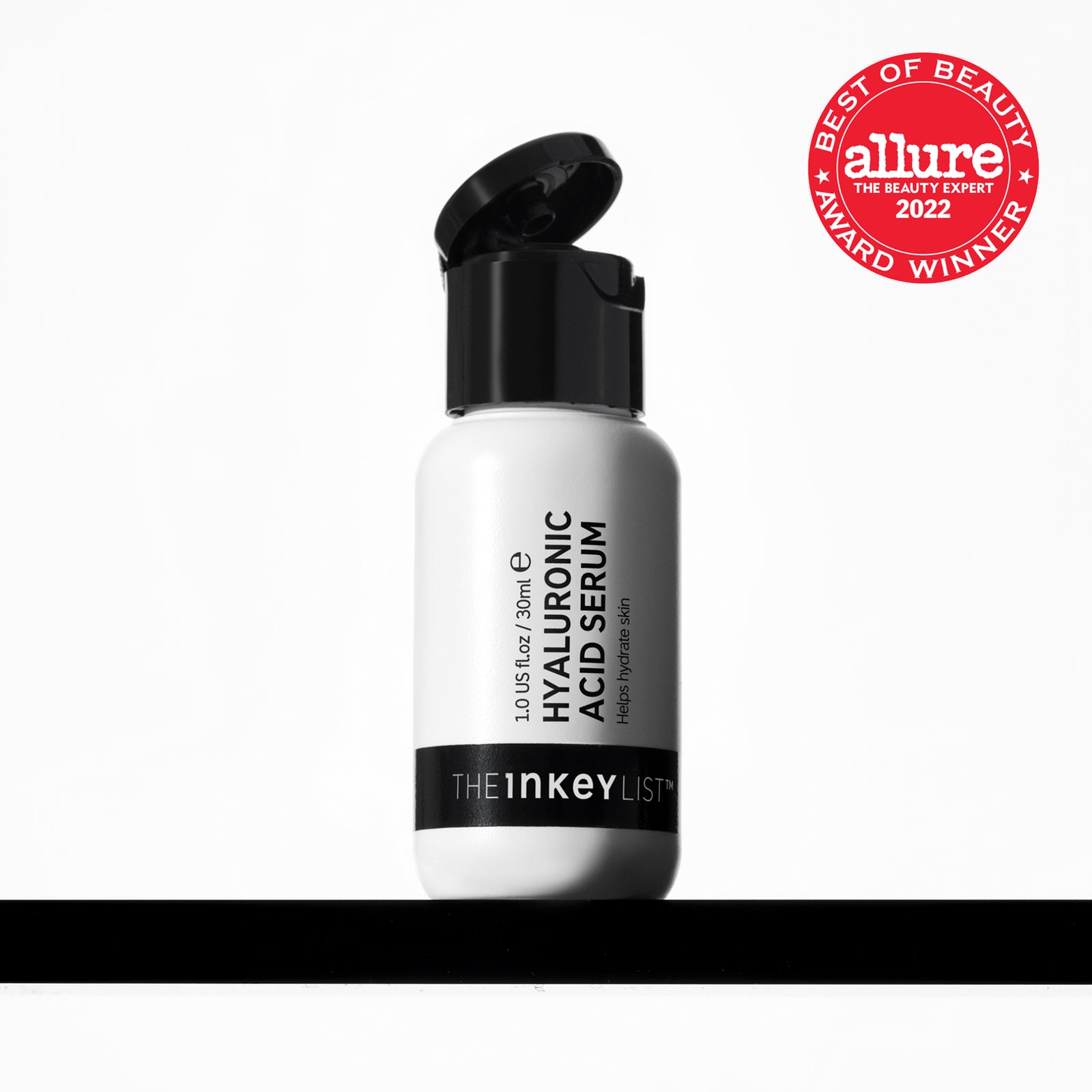 Hyaluronic Acid Serum bottle with 2022 Allure award badge
