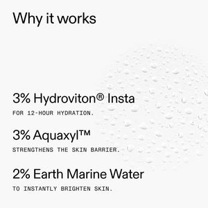 Hydro-surge Dewy Face Mist ingredients with a white background