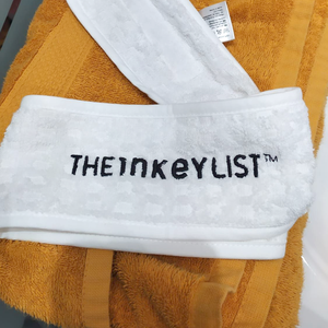 Towel Headband on yellow towel