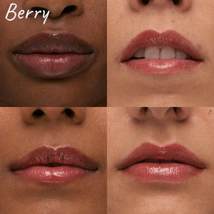 Models wearing Berry Tripeptide Lip
