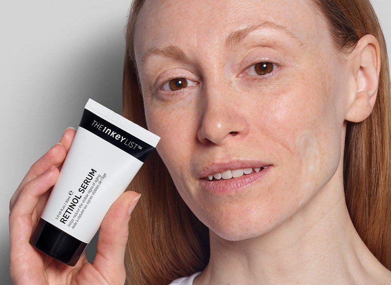 Model holding Retinol Serum
