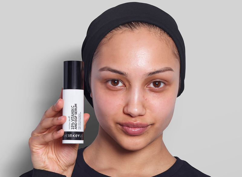 Model holding Vitamin C