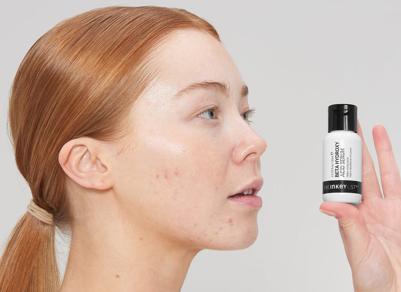 model holding Beta Hydroxy Acid Serum