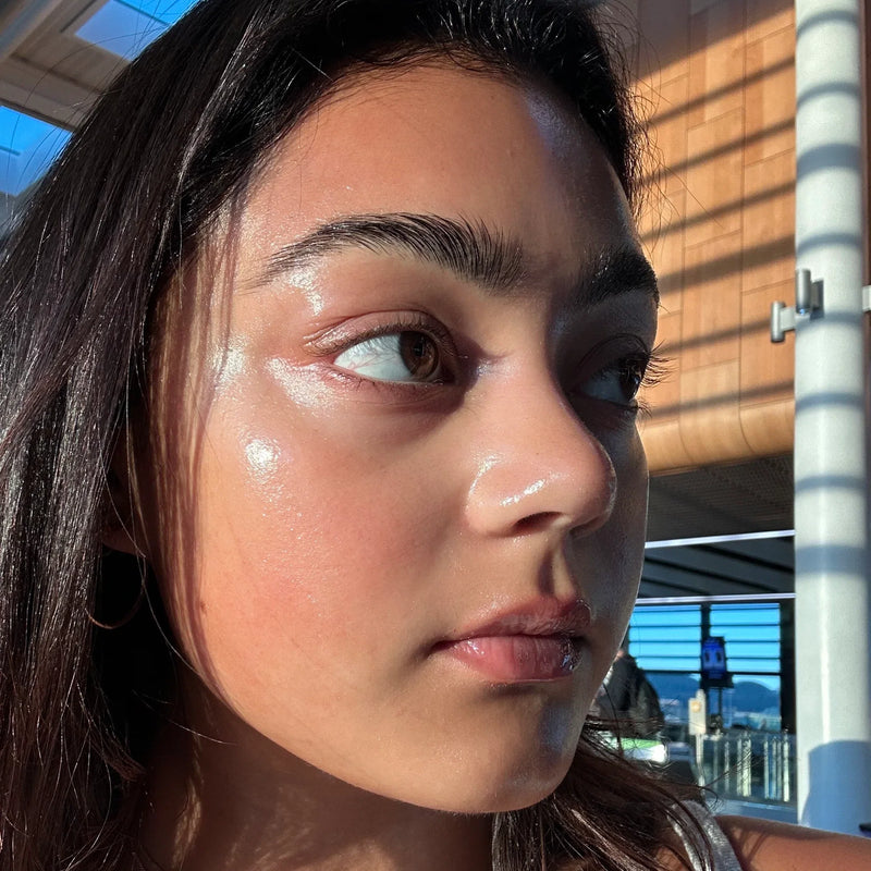 girl with glass skin