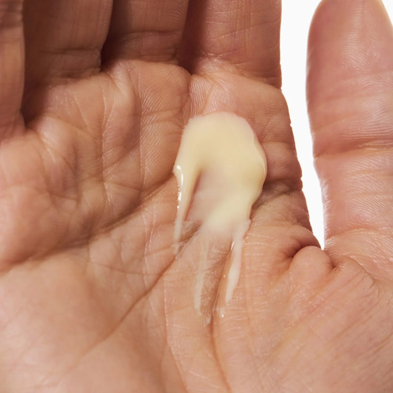 retinol on palm of hand