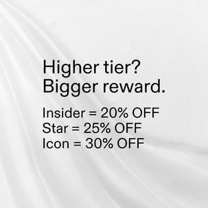 Higher tier? Bigger reward. 20%, 25%, 30% off. Shop now