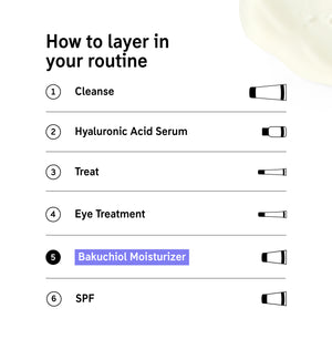 How to layer Bakuchiol Moisturizer in your routine
