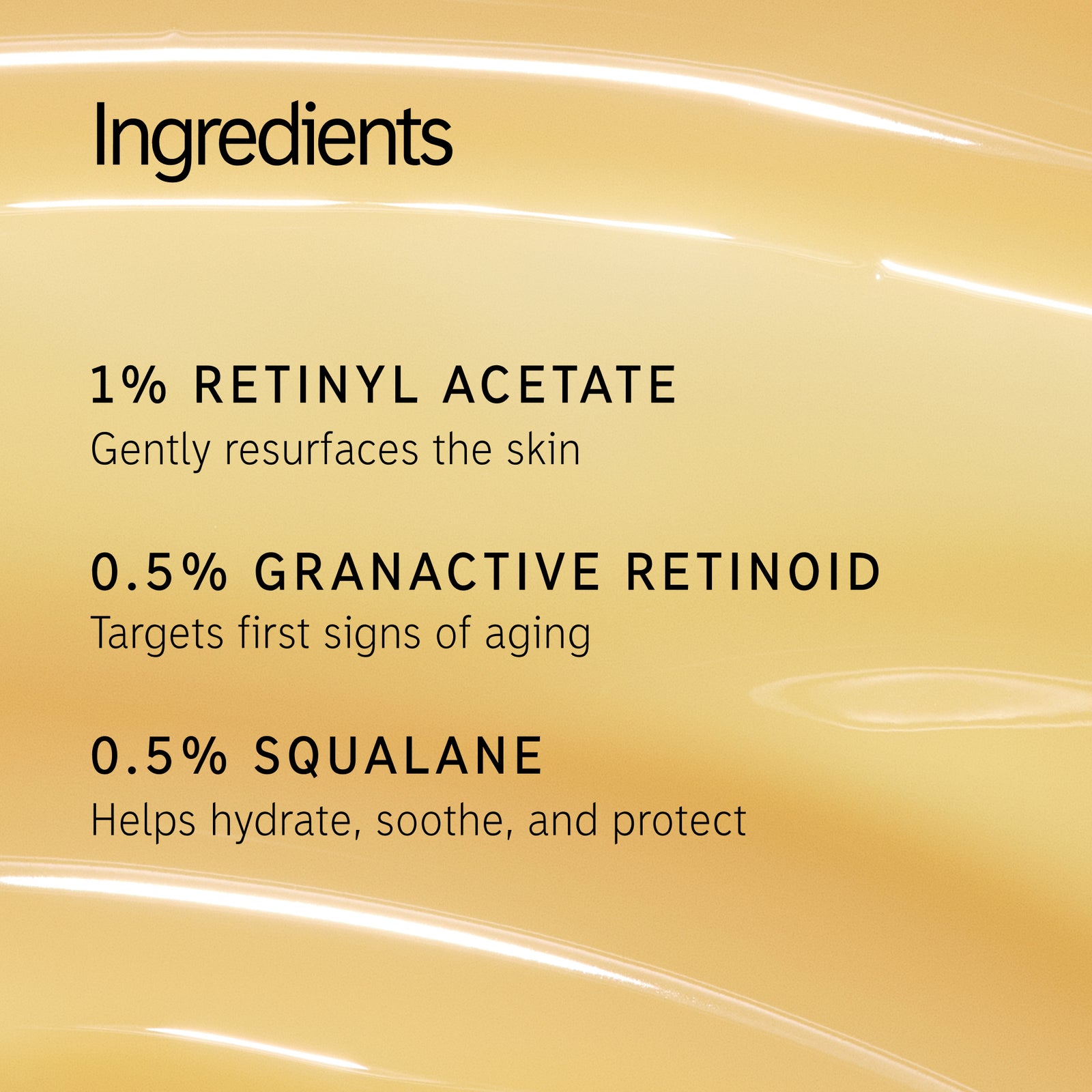 Ingredients in Retinol Serum