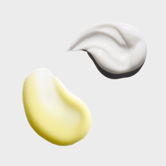 Exosome Hydra-Glow Complex and Omega Water Cream Swatch