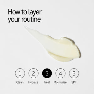 How to layer Retinol Eye Cream in your routine. Step 3, Treat