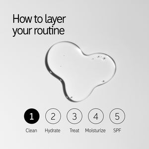 How to layer Salicylic Acid Cleanser in your routine. Step 1 Clean