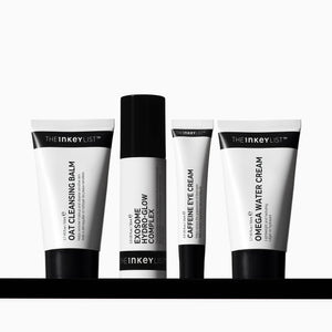 Set of skincare products from The Inkey List on a white background