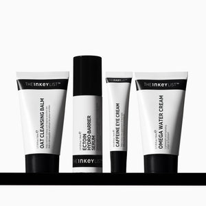 Four skincare products from The INKEY List on a white background