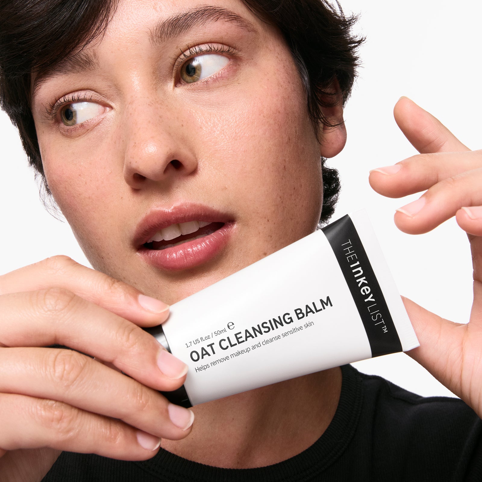 Model with oat balm