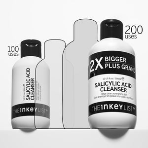 Supersize Salicylic Acid Cleanser bottles to compare the sizes