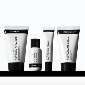Set of The INKEY List skincare products on a white background