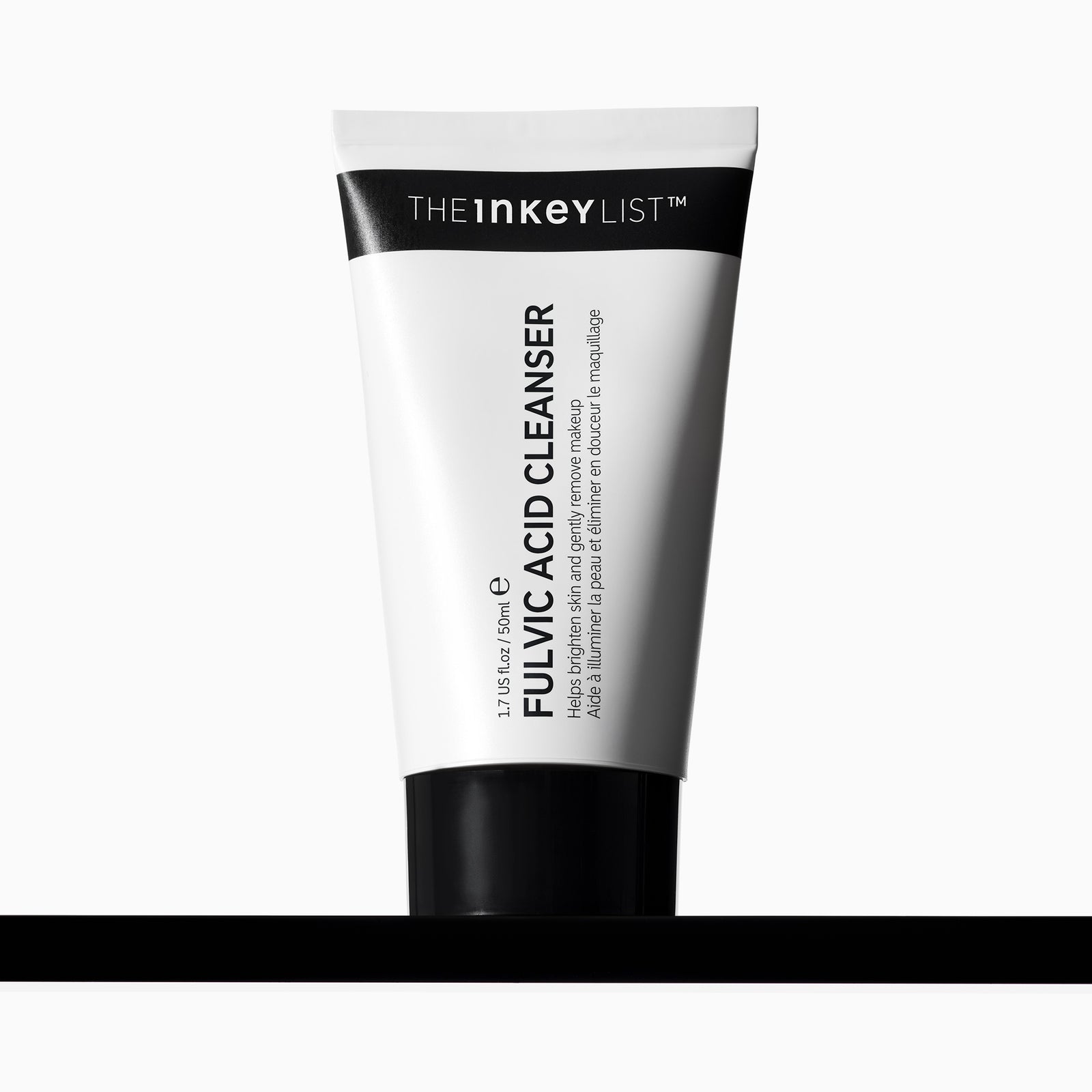 Tube of The Inkey List Fulvic Acid Cleanser 50ml on a white background