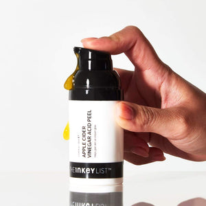 Apple Cider Vinegar Acid Peel product out of bottle shot